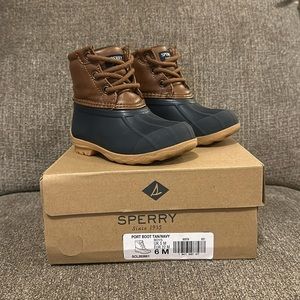 Sperry Port Boot - Brown/Navy - Size 6 Toddler